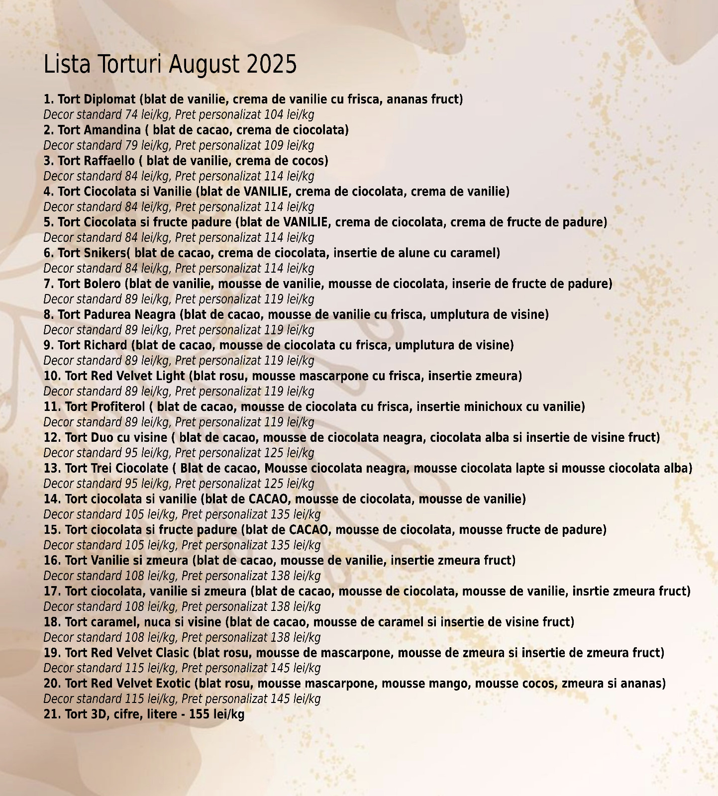 Lista Torturi August 2025